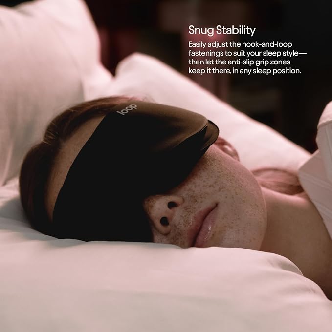 Loop Eclipse Sleep Mask – Premium Light-Blocking Eye Mask for Sleep, Travel, Napping & Side Sleepers | Deeper Darkness for Easier Rest | Face-Hugging Fit with Eyelash Clearance