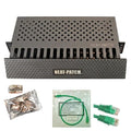 Neat Patch 2U Cable Management Kit - 10 Packs w/ 480 CAT6 Patch Cables (2FT Green)