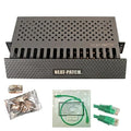 Neat Patch 2U Cable Management Kit - 3 Packs w/ 144 CAT6 Patch Cables (2FT Green)