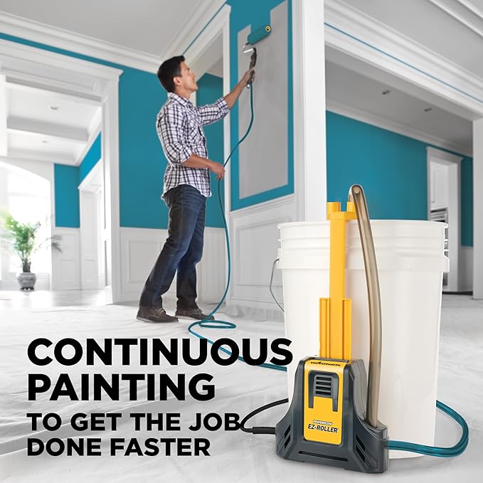 Wagner Spraytech 2461319 PowerFlow EZ Roller, Multi-Room Electric Powered Direct Feed Paint Roller, Great for Large and Multi-Room Painting Projects