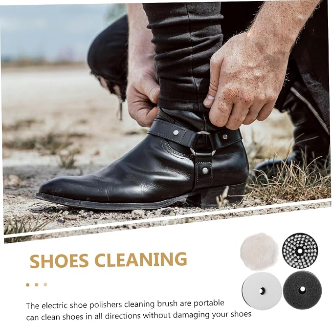 Veemoon 5sets 4pcs Shoe Care Polishing Brush Dust Brush Sponge for Shoes Complete Cleaning Tools for Boot Sole Achieve Bright Clean Appearance 4pcs*5