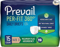 Prevail Per-Fit 360 Adult Incontinence Brief 3 Heavy Absorbency Breathable, PFNG-014/1, 57, 15 Ct
