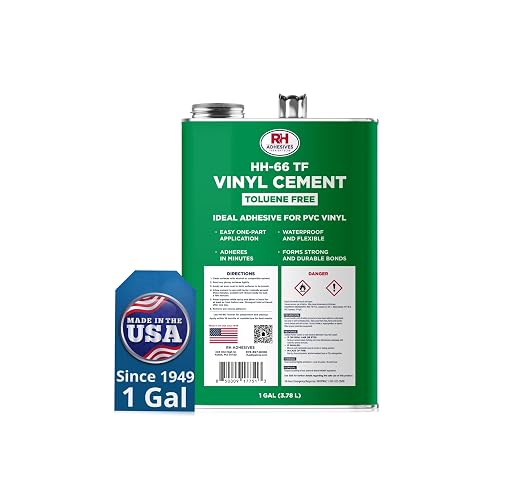 HH-66 Toluene Free Vinyl Cement 1 Gal - Vinyl Adhesive, Cement Glue, Industrial Contact Cement for PVC & Vinyl Repair - Waterproof Flexible Vinyl Glue for Tarps, Pools, Inflatables – RH Adhesives