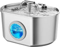 Cat Water Fountain Stainless Steel - 2.2L/74oz Cat Drinking Fountain | Pet Water Fountain for Cats Inside - Ultra Quiet Pet Watering Dispenser - for Small Animals