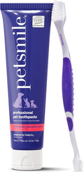 Petsmile Teeth Brushing Kit, Toothpaste + Brush, Rotisserie Chicken 4.2 Oz | Pet Toothpaste + 45° Patented Toothbrush, VOHC Accepted, Calprox® Powered, 6-Month Supply, Human-Grade, Clinically Proven