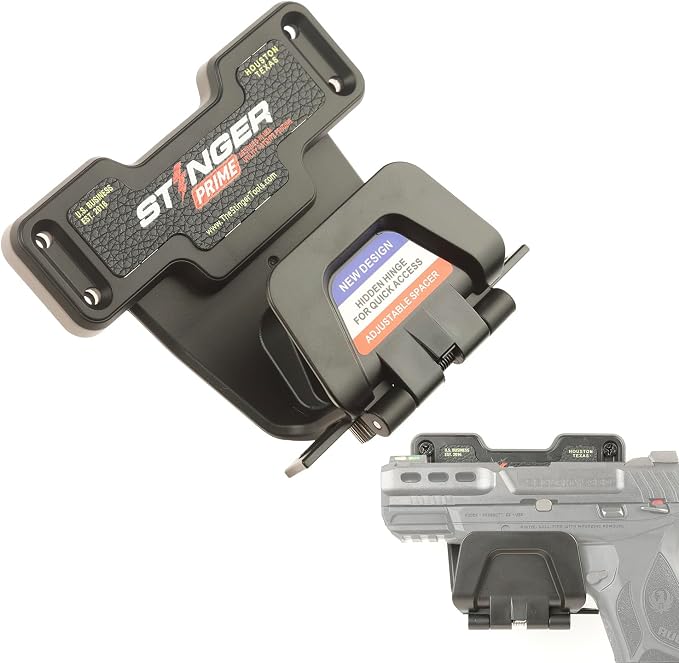Stinger Prime Gun Magnet Mount, w/Trigger Guard Protection, Magnetic Gun Mount for Car, Truck, Desks, Safes, Walls, Gun Magnet for Handgun Rifle Shotgun Pistol Revolver