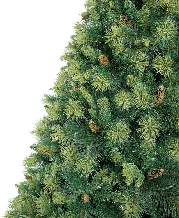 Naomi Home 7.5ft Artificial Prelit Pine Cone Christmas Tree