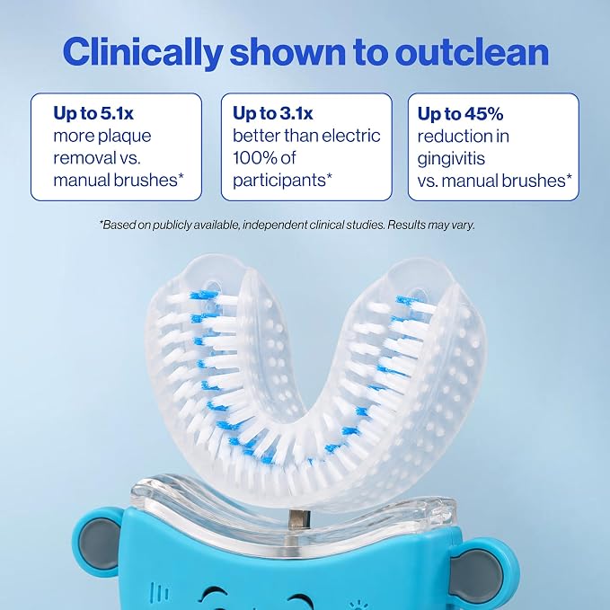 autobrush Kids U-Shaped Electric Toothbrush, ADA Accepted, Ages 6-8