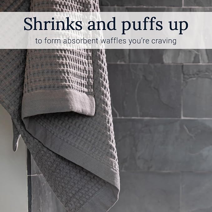 GILDEN TREE Waffle Bath Sheet Quick Dry Towel, Thin Luxury Bath Towels, 40x80 Large Bath Towels 2 Pack Bath Sheets, Modern Style (Slate)