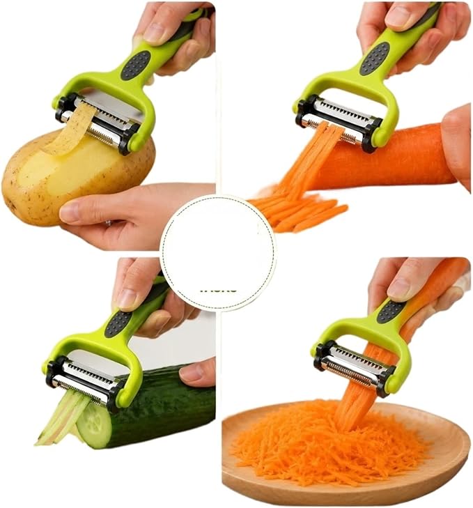 3 In 1 Vegetable and Fruit Peeler - Multifunctional Slicer Grater Kitchen Tool for Efficient Cooking(1Pc)