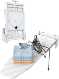 Nisorpa Wall Mounted Ironing Board 37.9" x 11.8", Compact Foldable Iron Board 180° Swivel, Space Saving Wall Ironing Board with Heat Resistant Cover for Laundry Room, Cloakroom, Apartment