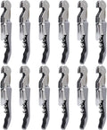 RECUTMS 12 Pack Wine Opener,Waiter Corkscrew Wine Key for Servers（Gray） | Heavy Duty Stainless Steel Fold Beer or Bottle Opener Serrated Foil Cutter,Perfect for Bars,Restaurants,Family,Company Party