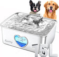 Kastty Large Dog Water Fountain, 15L/3.96Gal Stainless Steel AUTO Pet Water Bowl Dispenser Inside, 5-Stage Filtration, Dual-Color LED, Visual Window, Quiet, for Large Dogs & Multi-Pet, FS80