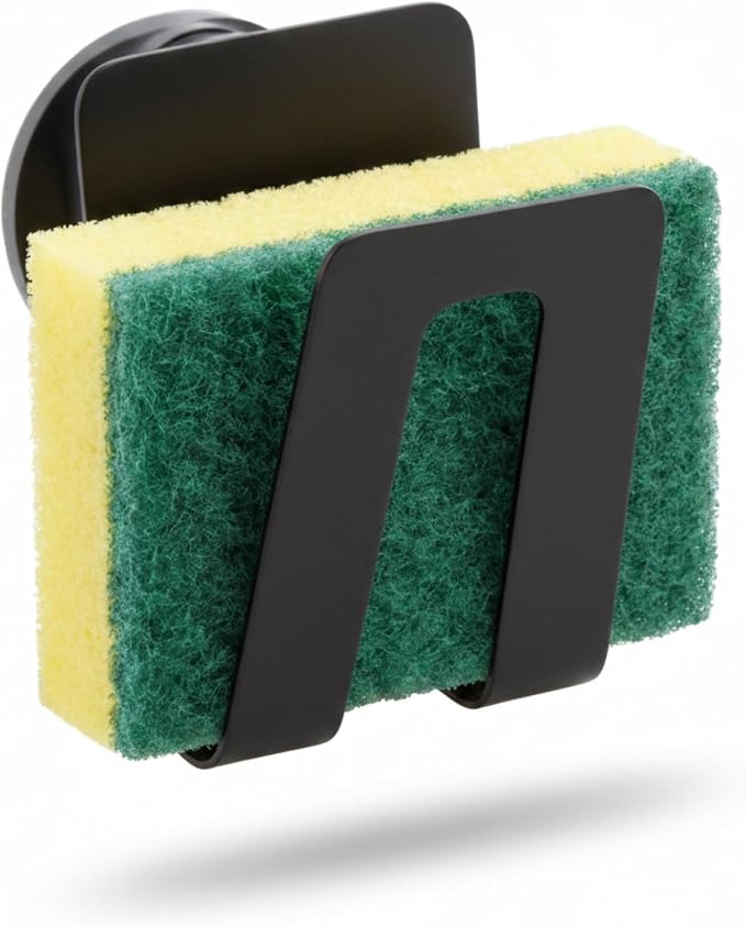 Magnetic Sponge Holder - Kitchen Sink Organizer - Ideal for Kitchen Organization & Accessories - Sink Sponge Holder (Biocomposite)