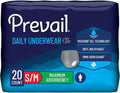 Prevail - Men's Protective Underwear - Pull-up Incontinence Underwear - Disposable Adult Diaper - Maximum Absorbency - Small / Medium - 20 Count