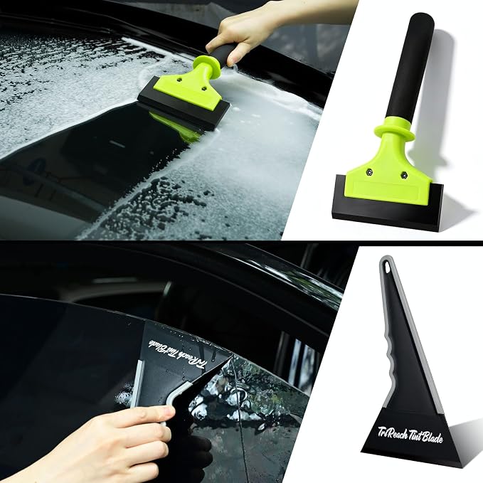 NEWISHTOOL Vinyl Wrap Tool Kit Window Tint Tools, Car Wrapping Kit with Heat Gun for Vinyl Wrap, Knife Less Tape, Magnet Holder, Vinyl Tucking Tool, Felt Squeegee, Vinyl Cutter, Wrap Knife and Gloves
