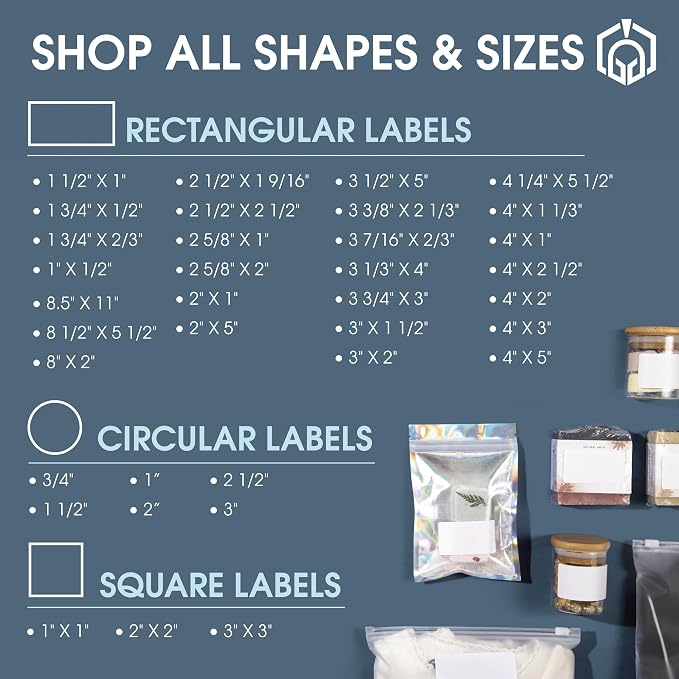 2 1/3" X 3 3/8" Matte White Printable Labels (100 Sheets, 800 Stickers) Name Tag Stickers, Address and Shipping Labels for Laser & Inkjet Printers - Spartan Industrial Template R013