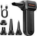 WOLFBOX MF60&MF70 Compressed Air Duster-110000RPM Super Power Electric Air Duster, 3-Speed Adjustable Rechargeable Cordless Air Blower with Fast Charging for PC Keyboard Cleaning, Car, Home (Black)