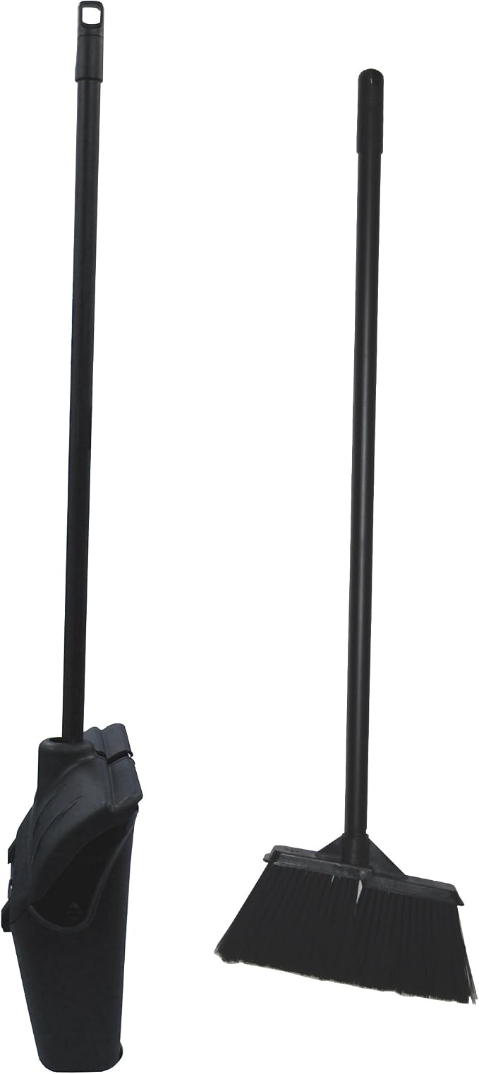 Sunnycare 13" Lobby Dust Pan W/cover and Broom
