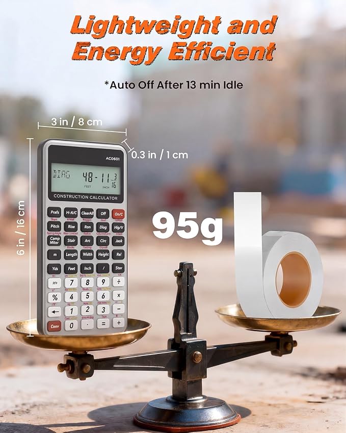ROATEE Construction Calculator Silver Industrial & Scientific Engineering Calculator for Contractor