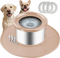 Decflow 12L No Spill Dog Water Bowl for Large Dogs, Stainless Steel Spill Proof Bowls with Suction Cup Anti-Skid Mat, Slow Feeder for Messy Drinkers, Heavy Duty Pet Bowls for Indoor/Outdoor Beige