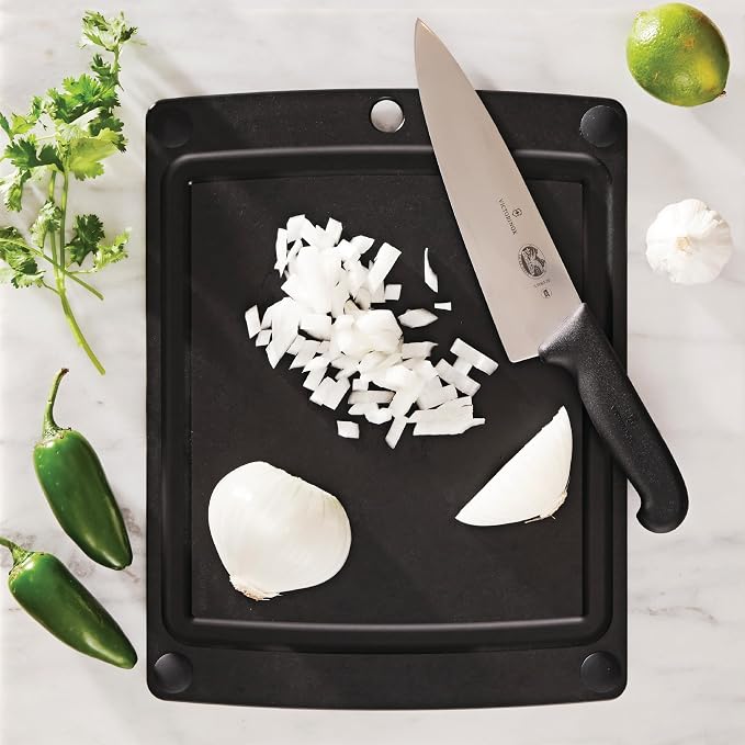 Epicurean All-In-One Cutting Board with Non-Slip Feet and Juice Groove - Non-toxic, Dishwasher Safe, Made in the USA, 14.5" x 11.25", Slate