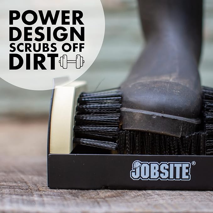 JobSite The Original Boot Scrubber - All Weather Industrial Shoe Cleaner & Scraper Brush - 2 Pack