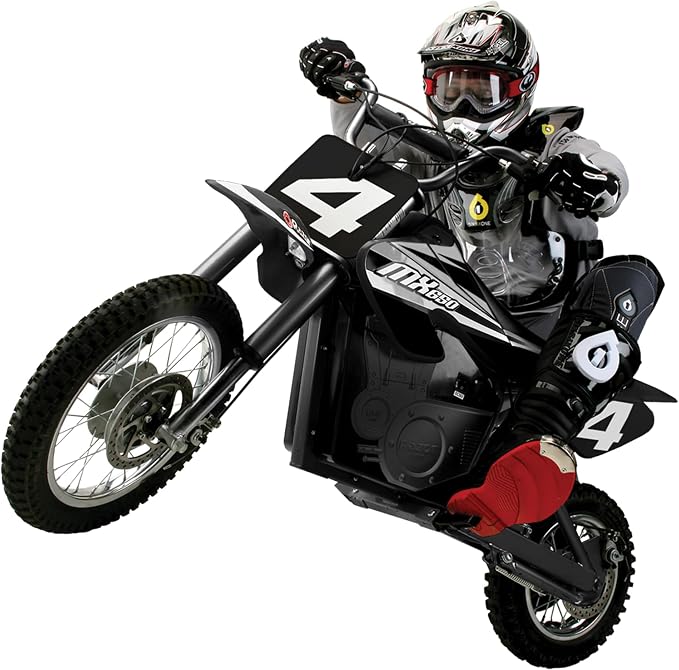 Razor MX650 Dirt Rocket Bike Electric Ride-On for Ages 16+, 220 lb Max Weight, Black – 36V Battery, Up to 17 Mph, 40-Min Run Time, Twist-Grip Throttle, 16” Front and 14” Rear Pneumatic Tires
