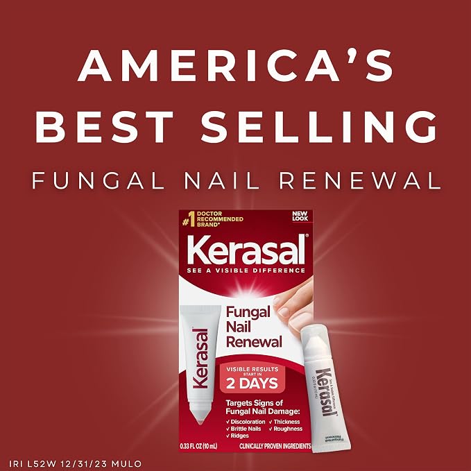 Kerasal Nail Fungus Extra Strength | Restorative Nail Repair for Damaged Nails, 0.33 fl oz (Packaging May Vary) (Pack of 2)