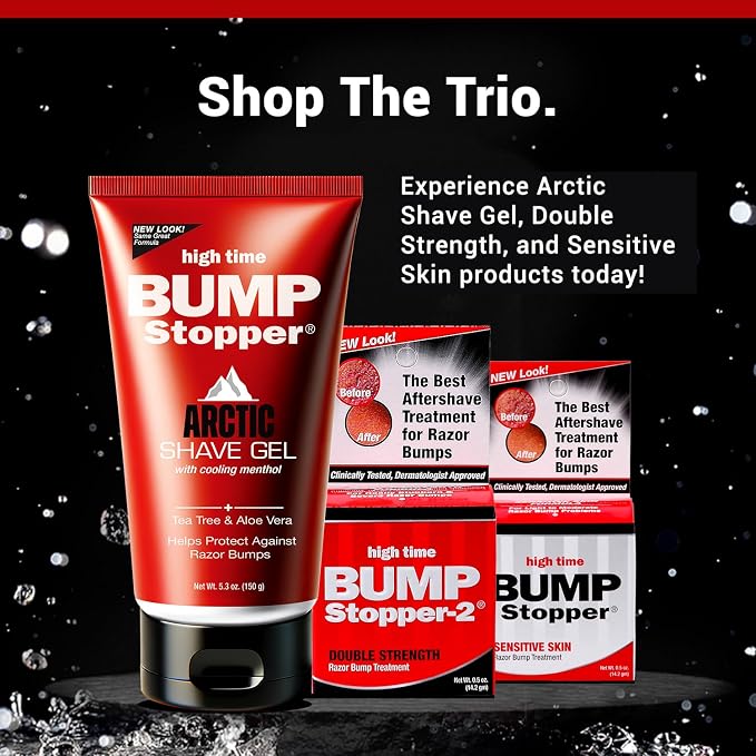 High Time Bump Stopper Shaving Cream With Tea Tree Oil 5oz Tube (2 Pack)
