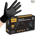 TitanFlex Disposable Nitrile Exam Gloves - 6-mil, Black, Medium 100-ct Box, Heavy Duty, Latex Free, Food Safe for Cooking & Food Prep