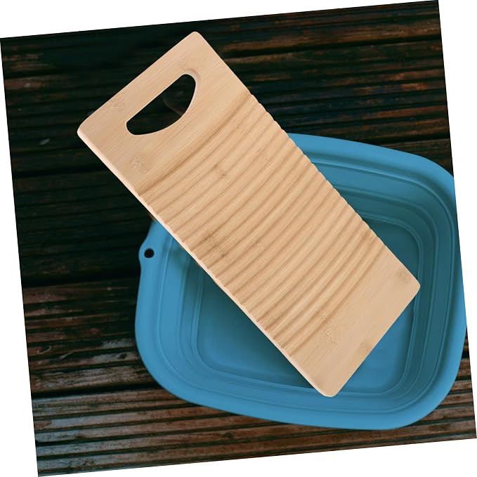 Laundry Board for Boys and Girls Bamboo Wash Board for Hand Washing Cloths at Home