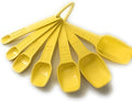 Tupperware Measuring Spoons with Ring Holder Yellow