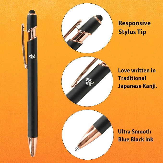 ZENTO Signature Model Metallic Black Ballpoint Pen 0.5mm Ink Color Black UBZH05M.24