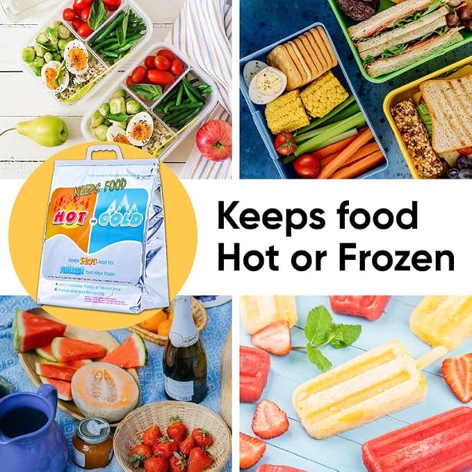 Superio Hot and Cold Insulated Bags for Food Delivery, Grocery Shopping Bags, Food Storage for Hot and Frozen Food for Travel, Disposable Cooler Bag, Reinforced Thermal Lunch Bag (10, 20" x 19")
