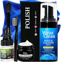 Premier Watch Cleaning Kit & Watch Polishing Kit | Cleaner, Polish, Rubber & Leather Strap Care, Microfiber Cloths, Brushes | Premium Timepiece Cleaning Tools | USA Made (9 Piece)