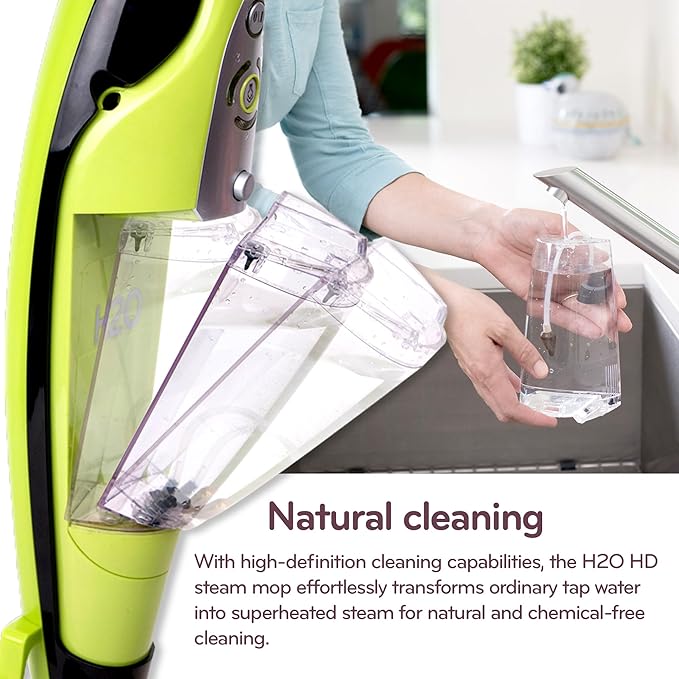 H2O HD Steam Mop & Handheld Steam Cleaner | 3-in-1 Floor Steamer | 1500W Power & 450ml Removable Tank | Foldable Storage | Hardwood, Tile & Laminate Cleaner