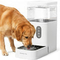Gardner Pet 2.9 Gallon Automatic Dog Water Bowl Dispenser 11L Gravity Water Feeder with Stainless Steel Bowl & Maifan Stone Filter, BPA-Free for for Cats and Dogs (White, 2.9 Gallon)