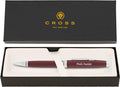 Cross Coventry Engraved Ballpoint Pen, Red Lacquer with Chrome Trim, Twist Action, Personalized Gift for Graduation, New Job, Career Advancement, Birthdays, Cross Gift Box Included
