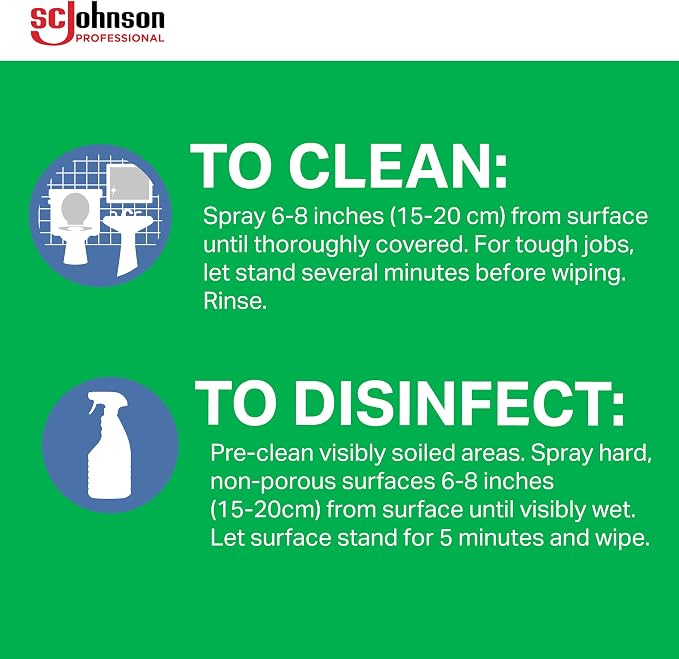 SC Johnson Professional Scrubbing Bubbles Disinfectant Restroom Cleaner, 32oz / Case Qty 8