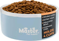 Master Pet Supply Stainless Steel Dog Bowls - 32 oz, Heavy Duty - Glacier Blue, Double Wall Extra-Thick Insulated, Non-Slip Pet Water Bowl for Dogs, Cats & Pets, Anti Rust Metal, Dish Washer Safe