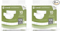 SUNKISS Masterpiece Adult Diapers with Tabs, Unisex Disposable Incontinence Briefs for Women and Men, Odor Control, White, Small/Medium, Previously Medium, 10 Count (Pack of 2)