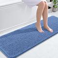 OLANLY Bathroom Runner Rugs 59x20, Soft Absorbent Chenille Bath Rugs, Rubber Backing Quick Dry, Machine Washable Long Bath Mats for Bathroom, Tub and Shower, Home Decor Accessories, Cornflower Blue
