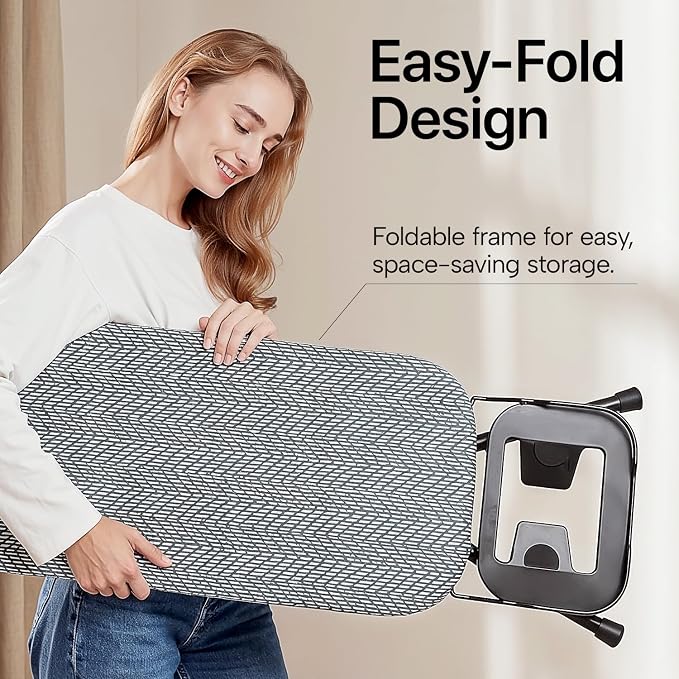 Ironing Board Full Size, Heavy Duty Height Adjustable Iron Rest, Cover Pad
