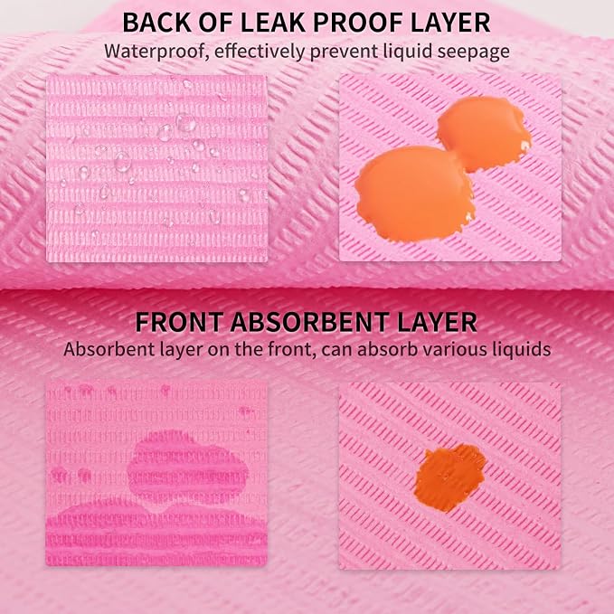 240pcs Disposable Nail Mats Foldable Nail Paper Towels, Table Acrylic Nail Practice Sheet, 3 Ply Waterproof Clean Nail Table Practice Mat for Salon Manicure Tattoo,Nail Art Accessories 13"x18"(Pink)