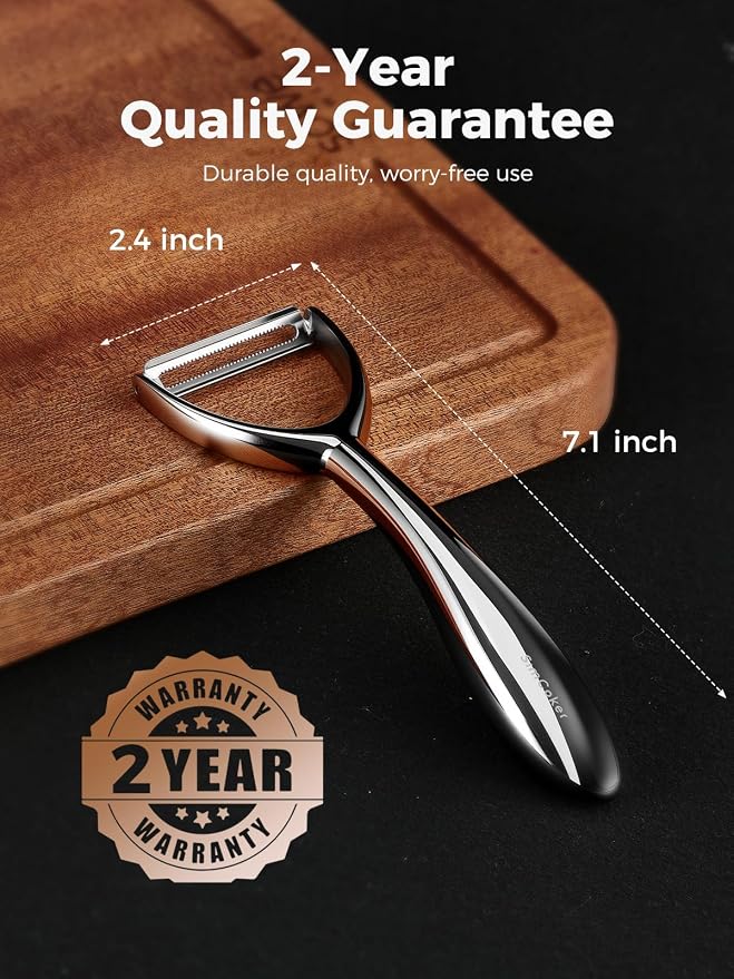 Y Vegetable Peeler, Ultra Sharp Stainless Steel Potato Peeler for Fruits and Vegetables, Serrated Blade Kitchen Peeler with Ergonomic Non-Slip Handle