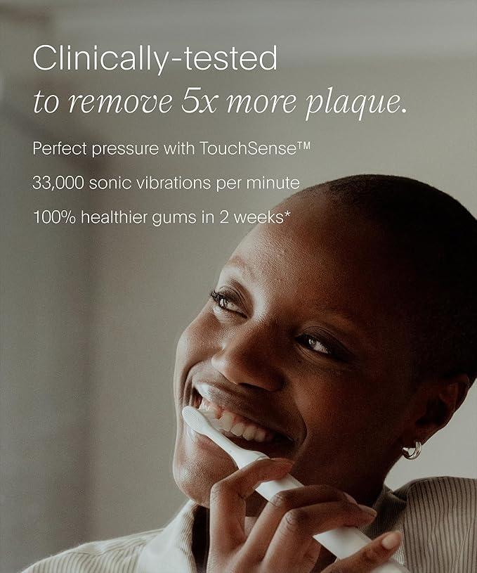 SURI 2.0 New Sonic Electric Toothbrush with Pressure Sensor | 1 Month+ Battery | Electric Toothbrush for Adults | Travel Toothbrushes | Tooth Brush | White