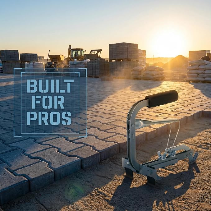 Adjustable Heavy Duty Brick Tongs Laying - PaverRemoval Tool Device for the Efficient Laying of Paving Blocks,Directly From the Stack Brick Tongsfor Blocks Brick - Cutter Paver Splitter Projects