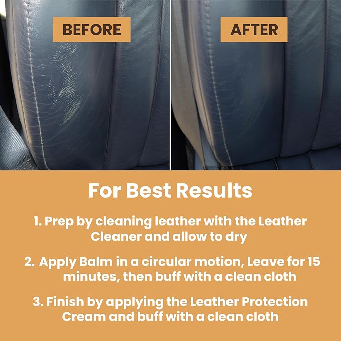 Furniture Clinic The Original Leather Recoloring Balm | Medium Brown Leather Dye | Repair Scratched, Faded, & Worn Leather | Restore Your Leather Couches, Sofas, and Furniture | 250 ml / 8.5 fl oz
