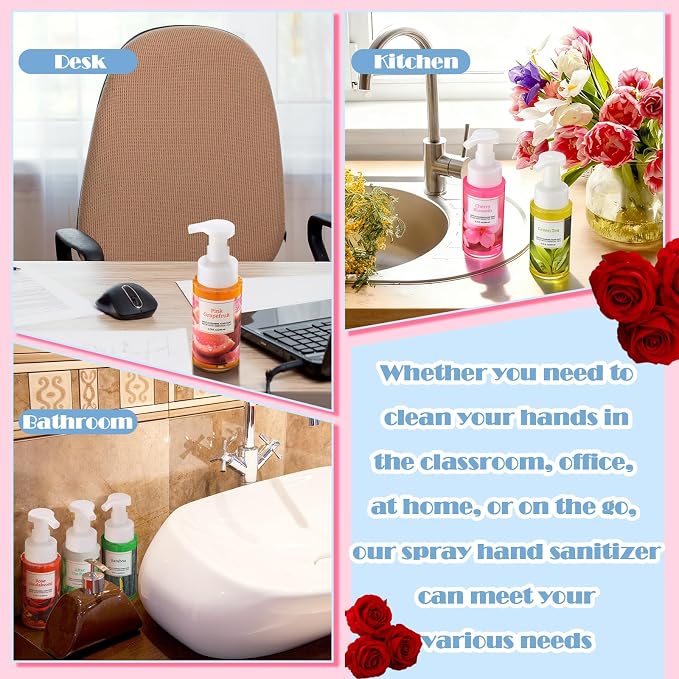 6 Pack Spring Foaming Hand Soap with Pump Care Moisturizing Liquid Gentle Foam Hand Wash Mother's Day Appreciation Gifts Bulk for Kitchen Bathroom Gifts for Teacher Nurse Doctor Employee, 8.75 Fl. oz